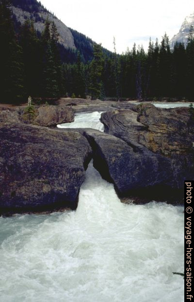 Arc rocheux naturel sur le Kicking Horse River. Photo © André M. Winter