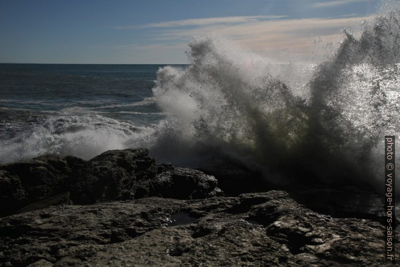 Mer mouvementée à la Punta Bianca. Photo © Alex Medwedeff