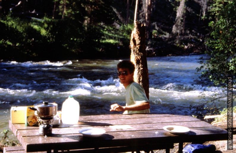 André au Slough Creek Campground. Photo © Christian Amrhein