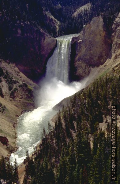 Le Yellowstone River passe en crue sur le Lower Fall. Photo © André M. Winter