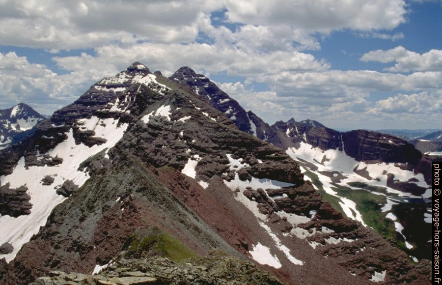 Le Sleeping Sexton et les Maroon Bells. Photo © André M. Winter