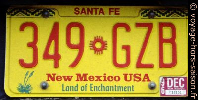 Plaque du New Mexico. Photo © André M. Winter