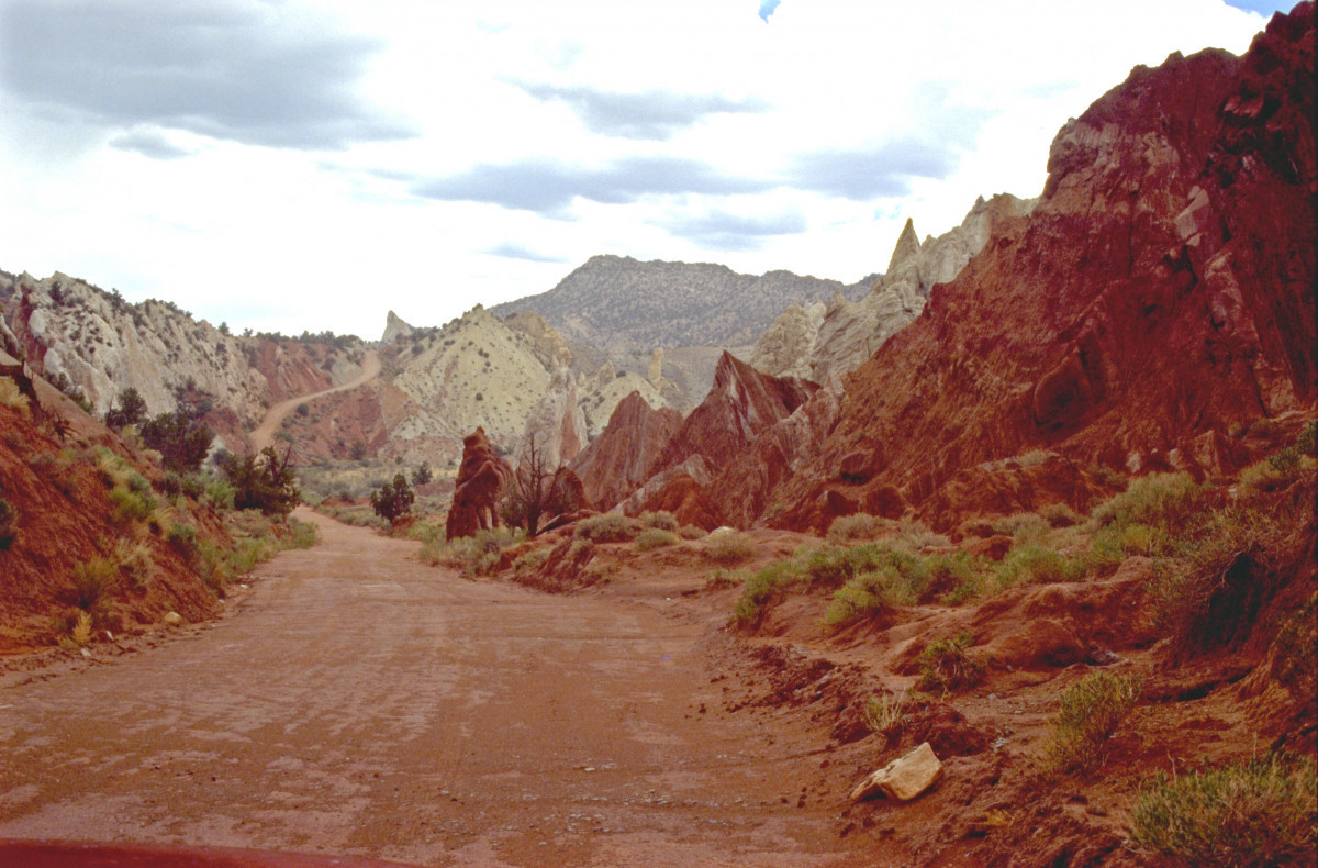 Cotton Wood Canyon Road sous la pluie. Photo © André M. Winter