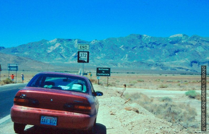 Frontière entre le Nevada et la Californie. Photo © André M. Winter