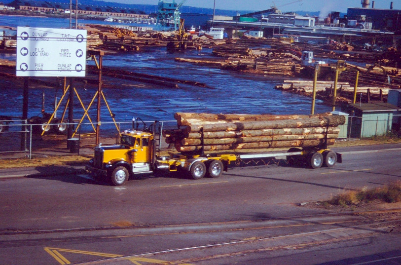 Camion chargé de bois. Photo © André M. Winter