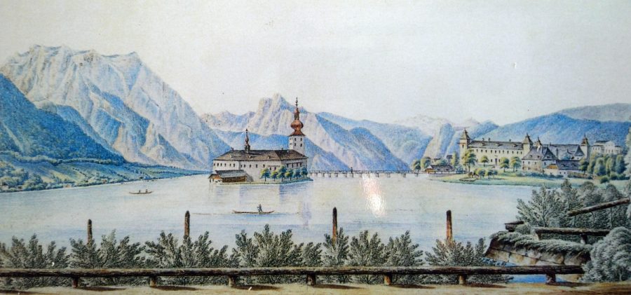 Les châteaux d'Ort peints en 1865 par Carl Ritter. Photo © André M. Winter