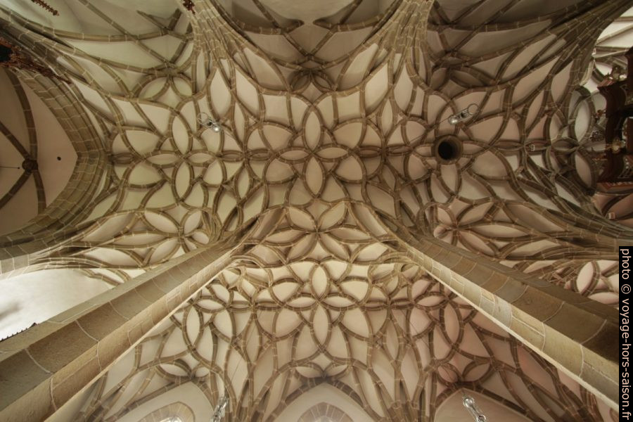 Nervures de voûtes curvilignes de la Marienkirche à Königswiesen. Photo © André M. Winter