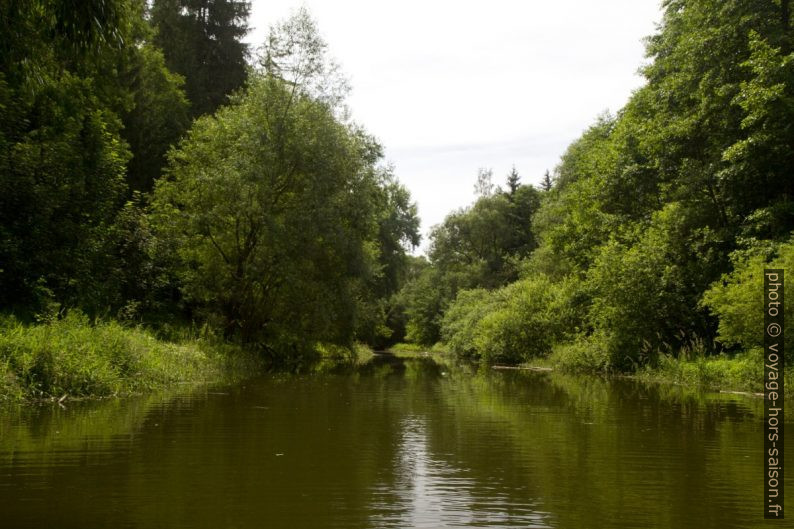 La rivière Purzelkamp peu après son arrivé dans le lac Ottensteiner Stausee. Photo © Alex Medwedeff