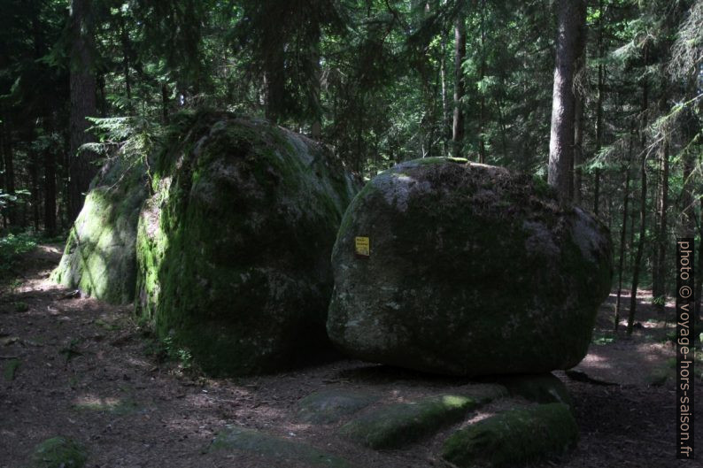 Pierres branlantes en forêt à Gmünd. Photo © Alex Medwedeff