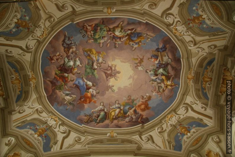 Une des fresques du plafond de bibliothèque baroque d’Admont. Photo © André M. Winter