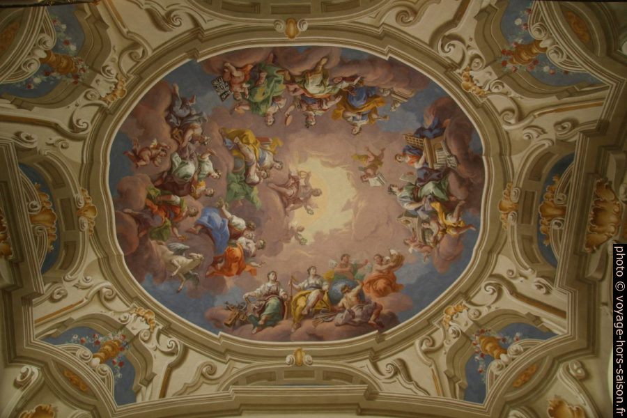 Une des fresques du plafond de bibliothèque baroque d’Admont. Photo © André M. Winter
