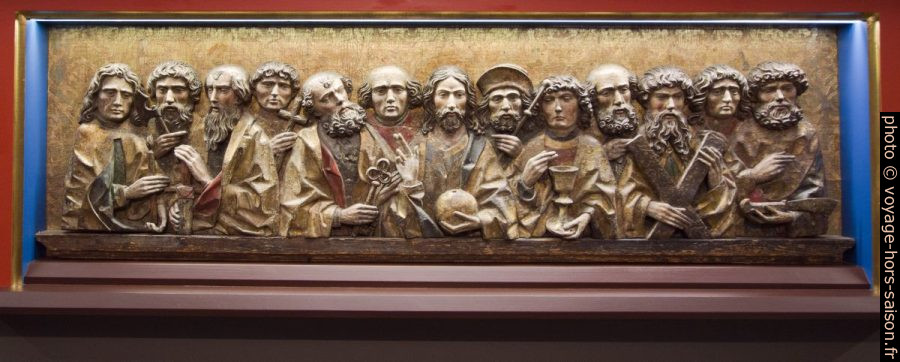 Jésus avec ses douze apôtres, Memmingen vers 1490. Photo © André M. Winter