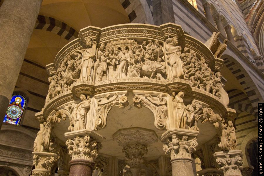La chaire sculptée par Giovanni Pisano dans la cathédrale de Pise. Photo © André M. Winter