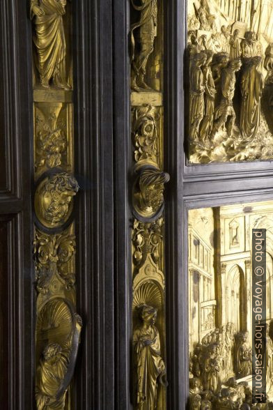 Détail de la porta du Paradiso du baptistère de Florence. Photo © Alex Medwedeff