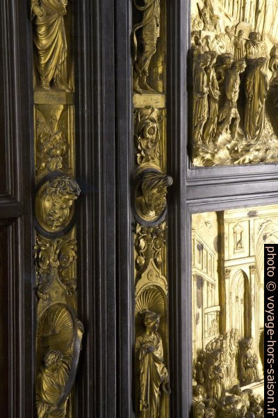 Détail de la porta du Paradiso du baptistère de Florence. Photo © Alex Medwedeff
