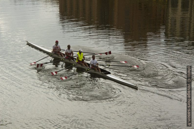 Rameurs sur l'Arno à Florence. Photo © André M. Winter