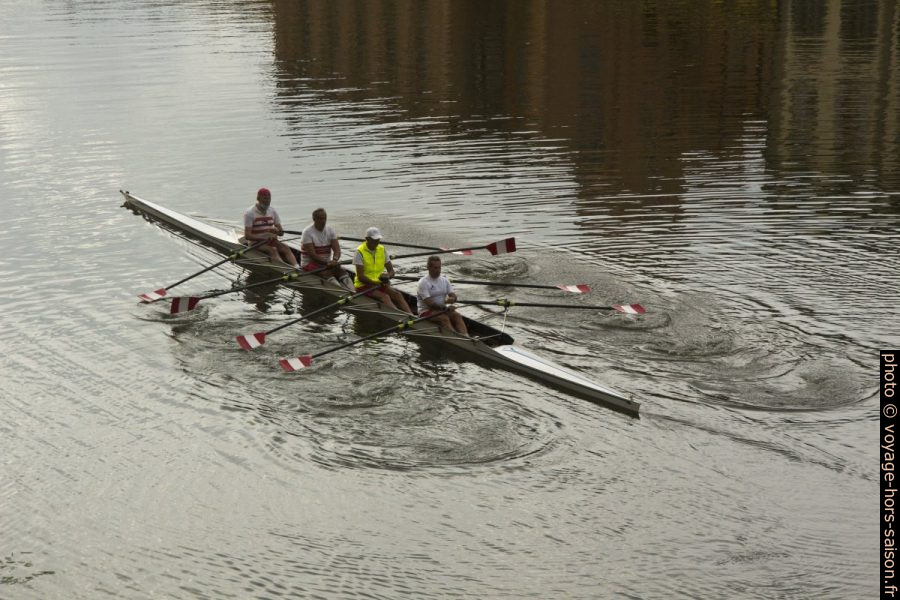 Rameurs sur l'Arno à Florence. Photo © André M. Winter