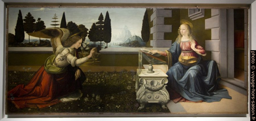 L'Annonciation, Leonardo da Vinci, vers 1472. Photo © André M. Winter