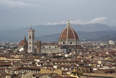 La cathédrale de Florence vue de la Piazzale Michelangelo. Photo © André M. Winter