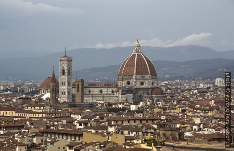 La cathédrale de Florence vue de la Piazzale Michelangelo. Photo © André M. Winter