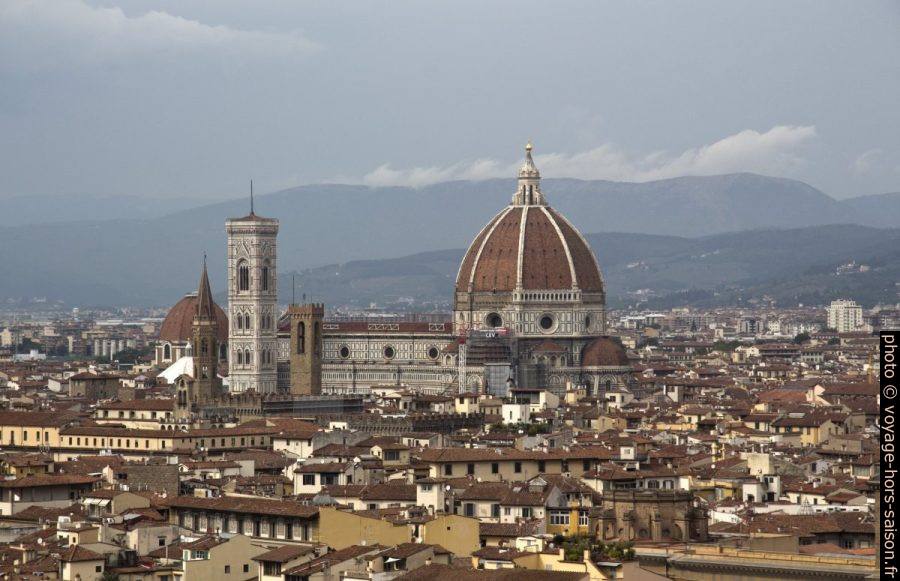 La cathédrale de Florence vue de la Piazzale Michelangelo. Photo © André M. Winter