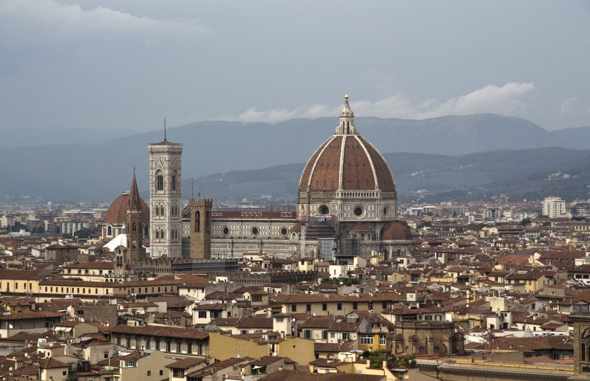 La cathédrale de Florence vue de la Piazzale Michelangelo. Photo © André M. Winter