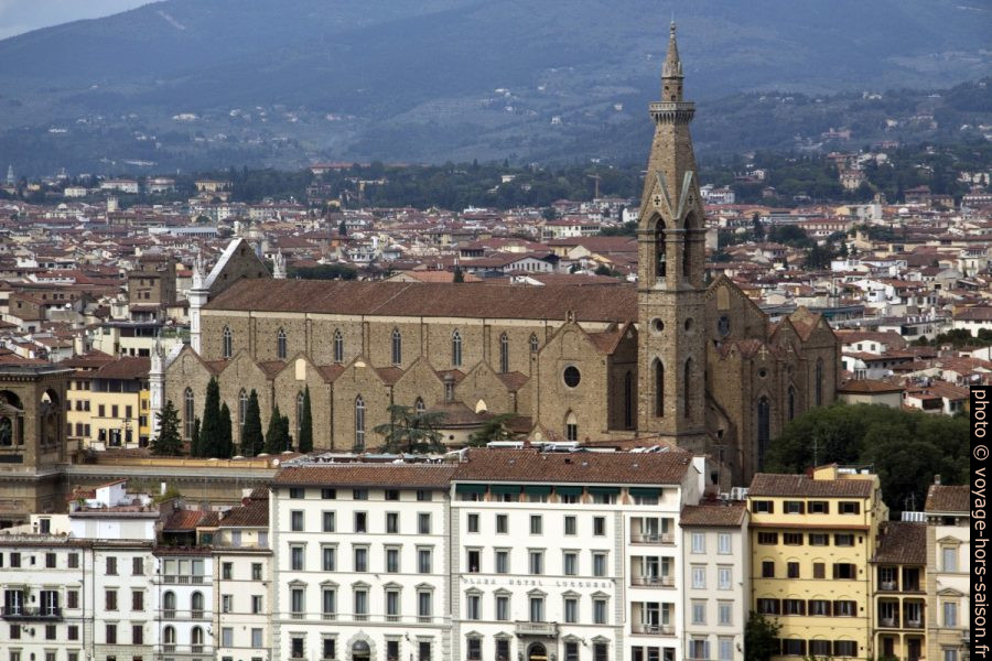 Basilique Santa Croce vue de la Piazzale Michelangelo. Photo © André M. Winter