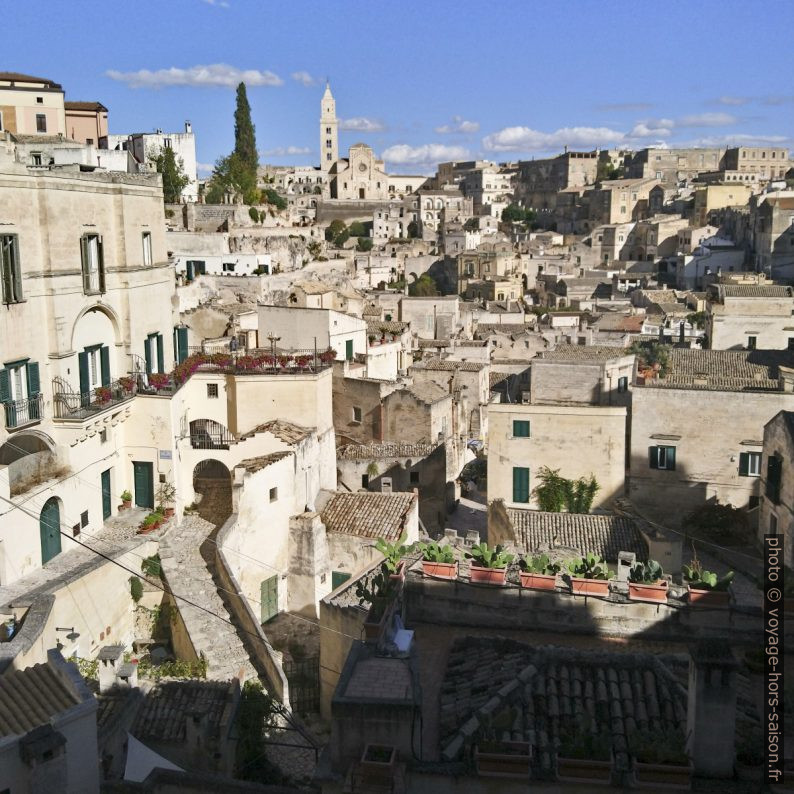 Vue sur le Sasso Barisano de Matera. Photo © André M. Winter