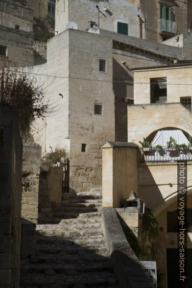 Maisons imbriquées du Sasso Barisano à Matera. Photo © Alex Medwedeff