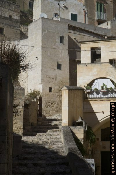Maisons imbriquées du Sasso Barisano à Matera. Photo © Alex Medwedeff