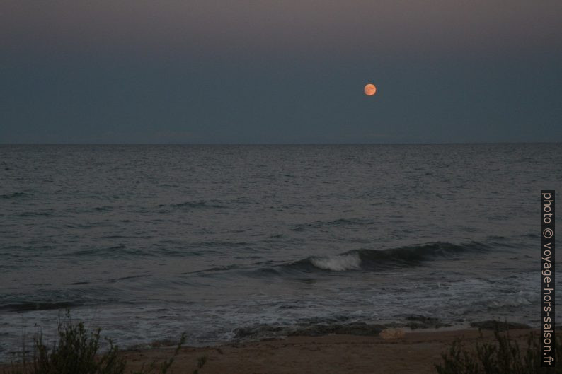 La lune se lève. Photo © Alex Medwedeff