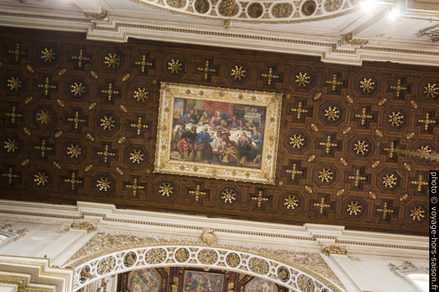 Tableau de la cène sur le plafond de la cathédrale de Lecce. Photo © André M. Winter