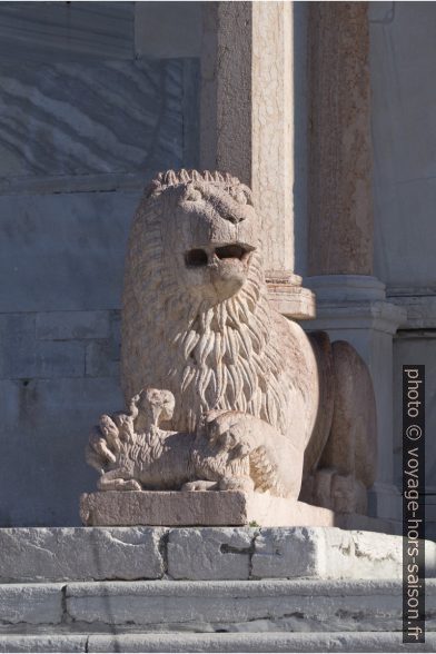 Lion stylophore gauche de la cathédrale d'Ancône. Photo © André M. Winter