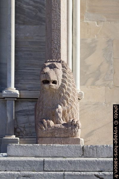 Lion stylophore droit de la cathédrale d'Ancône. Photo © André M. Winter