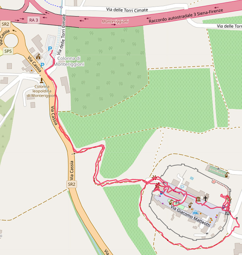 Carte OpenStreetMap de Monteriggioni