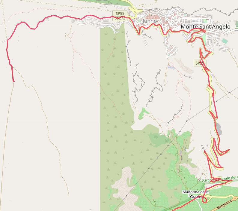 Carte OpenStreetMap de Monte Sant'Angelo