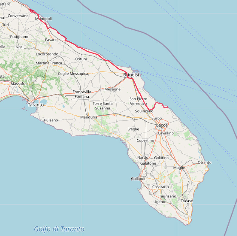 Carte OpenStreetMap de Polignano à Torre Chianca