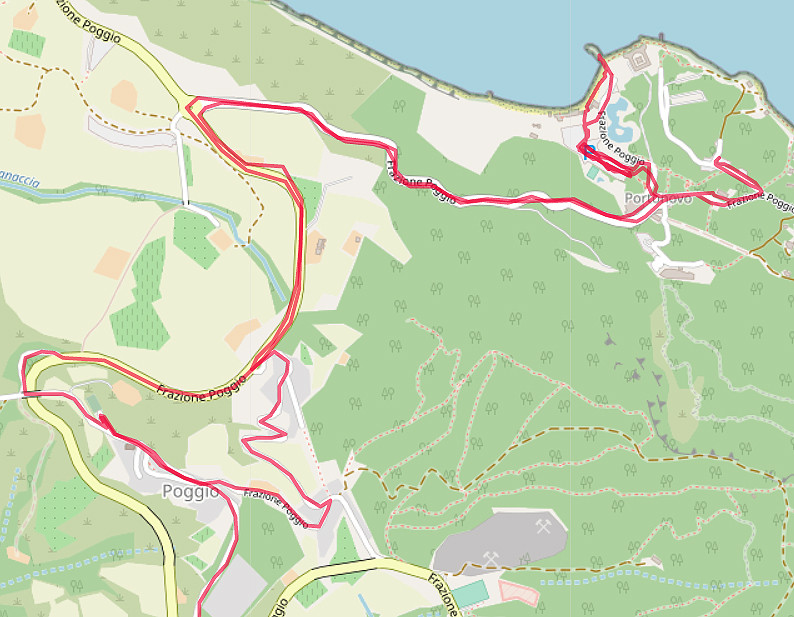 Carte OpenStreetMap de Portonovo et Poggio