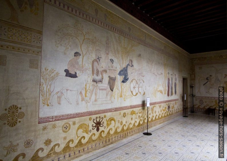 Fresque du mariage de Pélops et Hippodamie dans la Villa Kérylos. Photo © André M. Winter