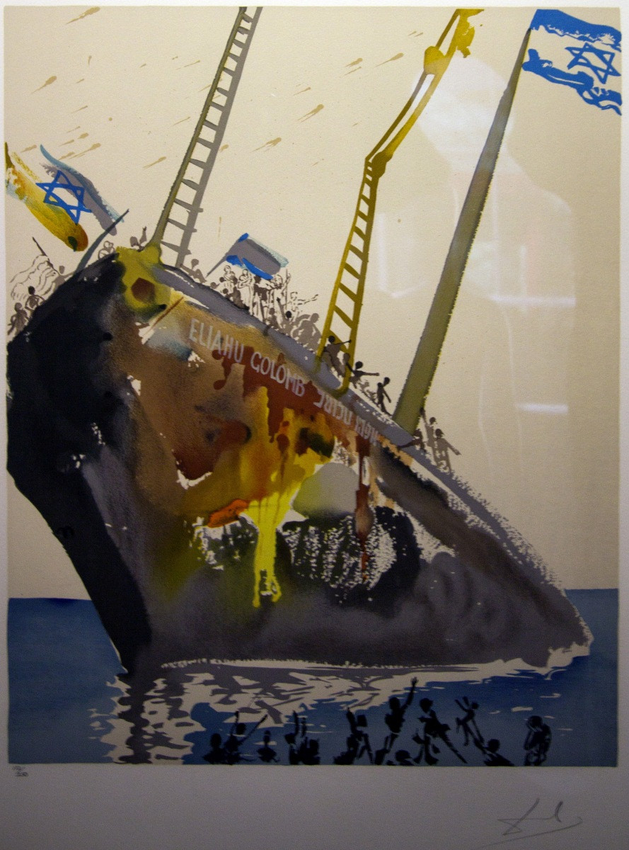 Navire Eliahu Golomb (On the shores of freedom) - Aliyah - Dalí - 1968. Photo © André M. Winter