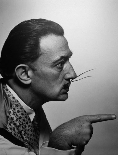 Dali's mustache - Philippe Halsman - agressive