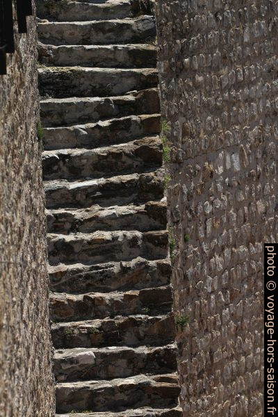 Escalier dans le château de Moura. Photo © André M. Winter