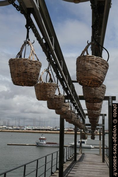 Paniers d'osier pour le transport du quai vers l'usine de sardines de Portimão. Photo © Alex Medwedeff