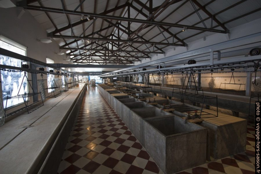 Halle d'arrivée du poisson dans l'usine de Portimão. Photo © André M. Winter