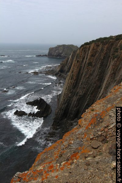Strates fines au sud de la Presqu'île du Ribat da Arrifana. Photo © André M. Winter
