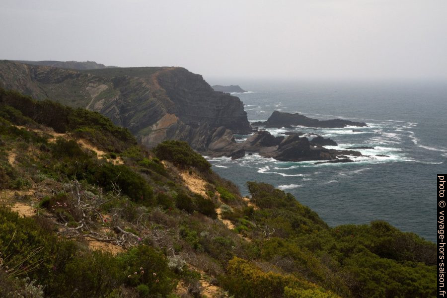 Vue de la Presqu'île du Ribat da Arrifana vers le sud. Photo © Alex Medwedeff