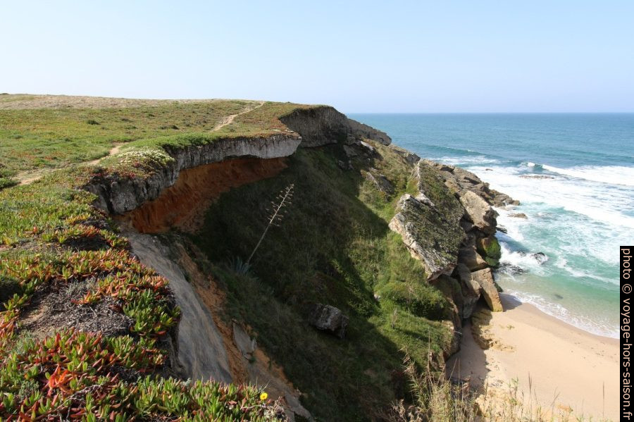 La couverture calcaire est érodée par le bas. Photo © André M. Winter