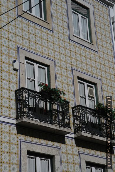 Maison avec faïences polychromes. Photo © Alex Medwedeff