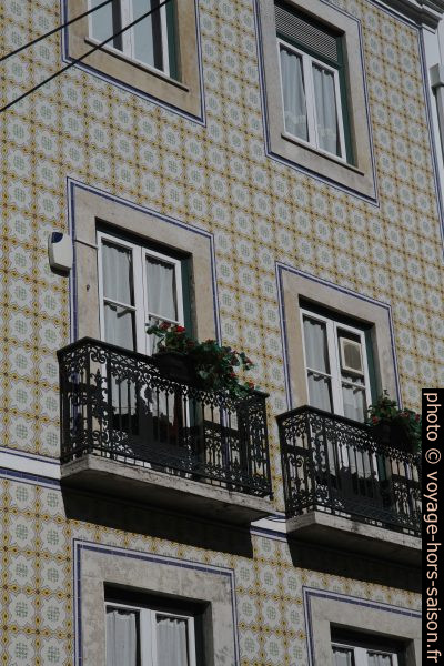 Maison avec faïences polychromes. Photo © Alex Medwedeff