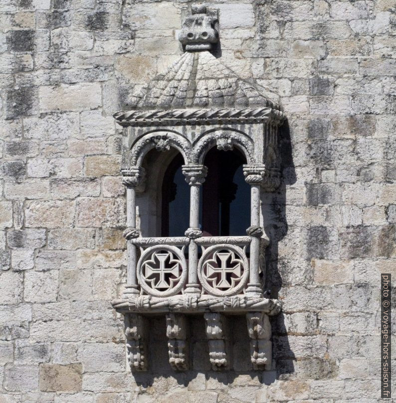 Balcon de style manuélin de la Torre de Belém. Photo © André M. Winter